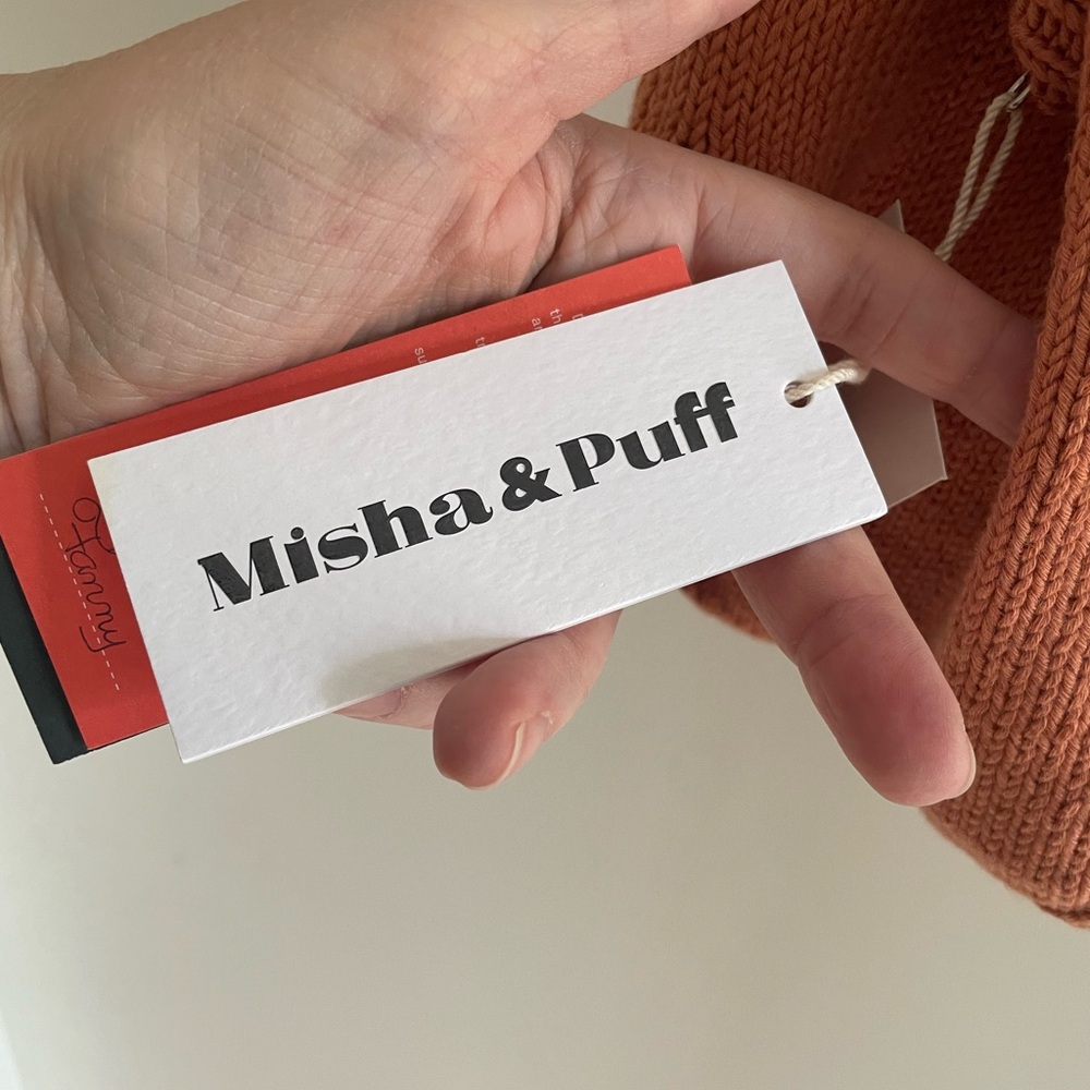 Misha And Puff Knit Crochet Sunsquare One-Piece in Rust, Yellow, Cream - Picture 8 of 11